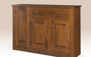 Historical Chesapeake Sideboard with dovetailed drawer, raised panels, and country design, perfect for dining or family room. American made.
