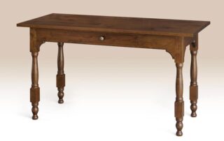 Historical Philadelphia Desk in cherry wood with dovetailed drawer, handcrafted in American-made quality.