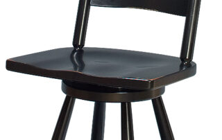 Swivel Pittsfield Ladderback Stool with simple slats, swivel feature, and wood seat. Ideal for Country or modern settings.