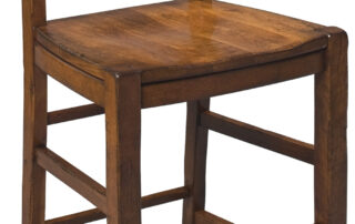 Fayetteville Stool with a simple design and choice of wood, fiber, or upholstered seat. Perfect for versatile settings.