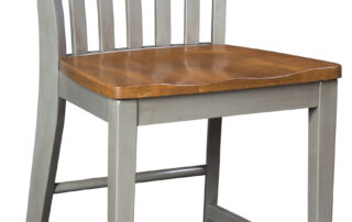 Club Stool with a simple design, available with wood or upholstered seat options, ideal for versatile settings.