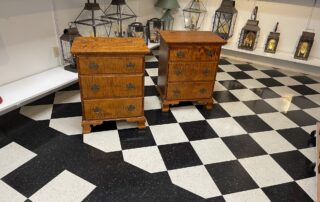 Historical Wyomissing Bedroom Stand featuring Chippendale design with dovetailed drawers and ogee feet, available in various finishes, American made.