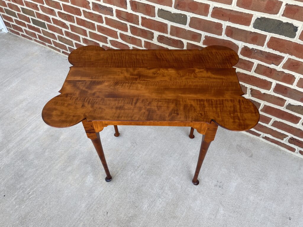 Tiger Maple Porringer Tea Table - Great Windsor Chairs