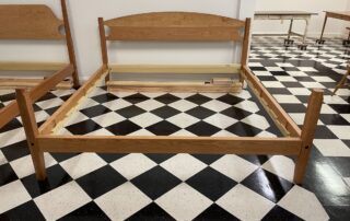 Cherry King Size Bed with natural lacquer finish, ideal for Shaker, Country Style Homes, or modern City Apartments.