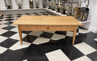 Shaker Style Coffee Table in cherry wood with natural finish and walnut drawer pull, ideal for family or living room settings.