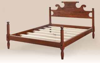 Waynesville Low Post Bed with low turned posts and rolling pin headboard, perfect for country and antique style homes.