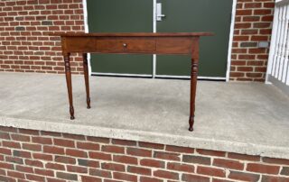 Historical Summerville Hall Table in cherry wood with dovetailed drawer, American-made country farmhouse style