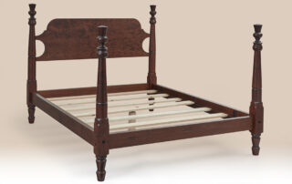 Antique Style Bed with period-inspired curves and classic design, perfect for Early American decor.