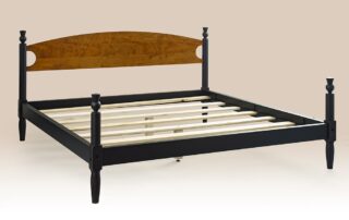 Primitive Poster Bed with rustic farmhouse style, American-made, ideal for low ceilings.