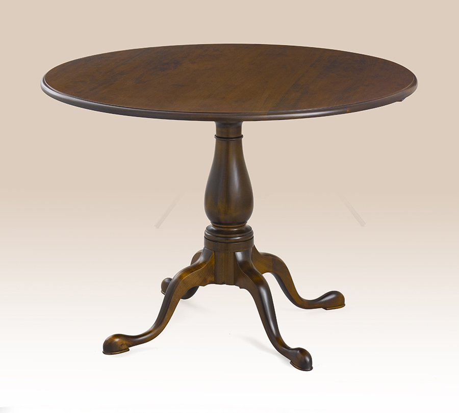 Cherry Wood Pedestal Table Image