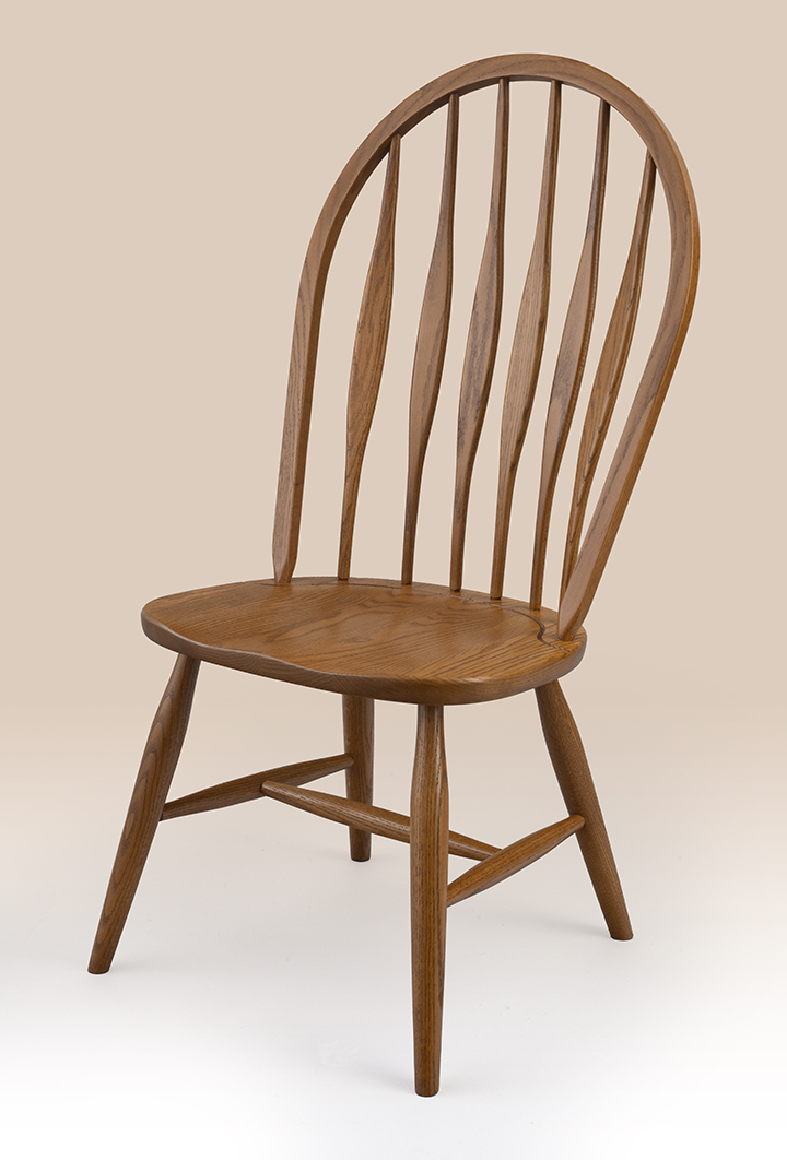 Oak Wood Contemporary Side Windsor Chair Image
