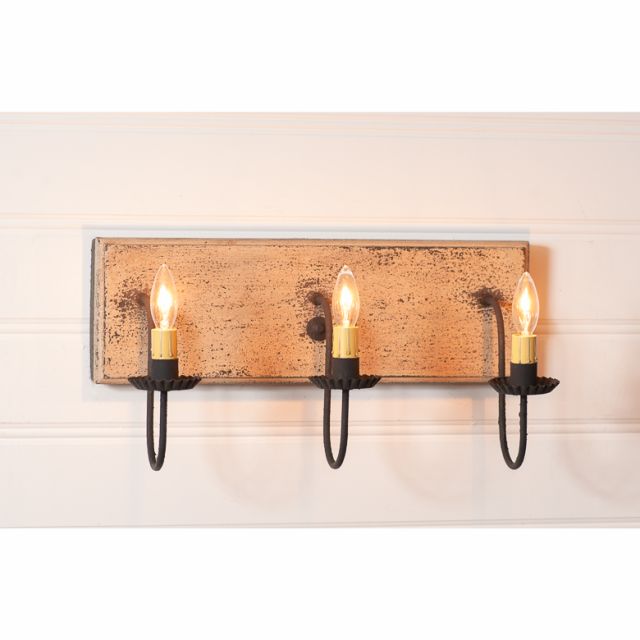 Three Arm Vanity Light in Hartford Buttermilk-image