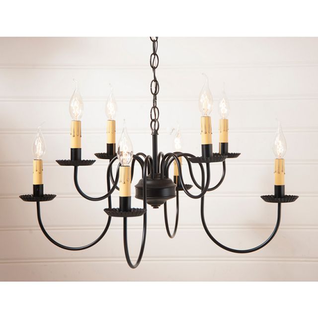 Bloomfield Eight Arm Two Tier Chandelier in Black Image