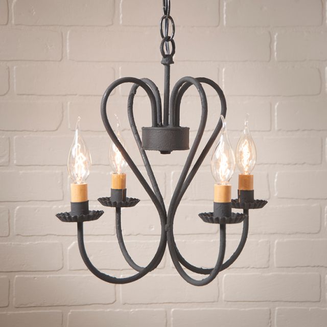 Small Georgetown Chandelier in Textured Black Image