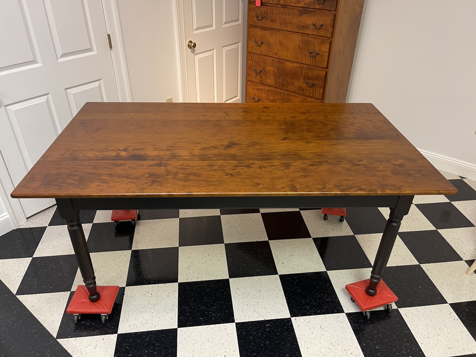 6ft X 40in Lancaster County Plank Top Farm Table - Sold-image