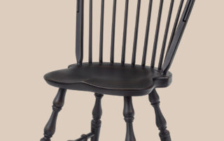 Bow Back Side Windsor Chair with a durable bow back, turned legs, and classic Windsor design. Fits traditional or modern decor.