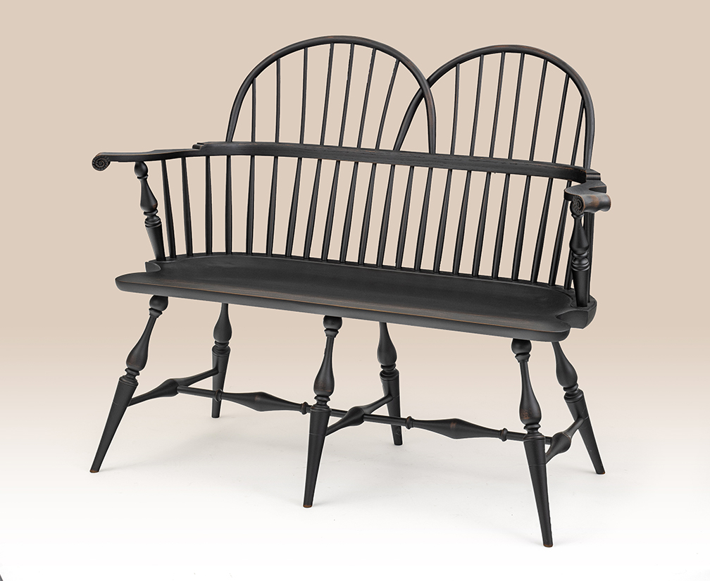 Historical Double Sack-Back Windsor Settee-image