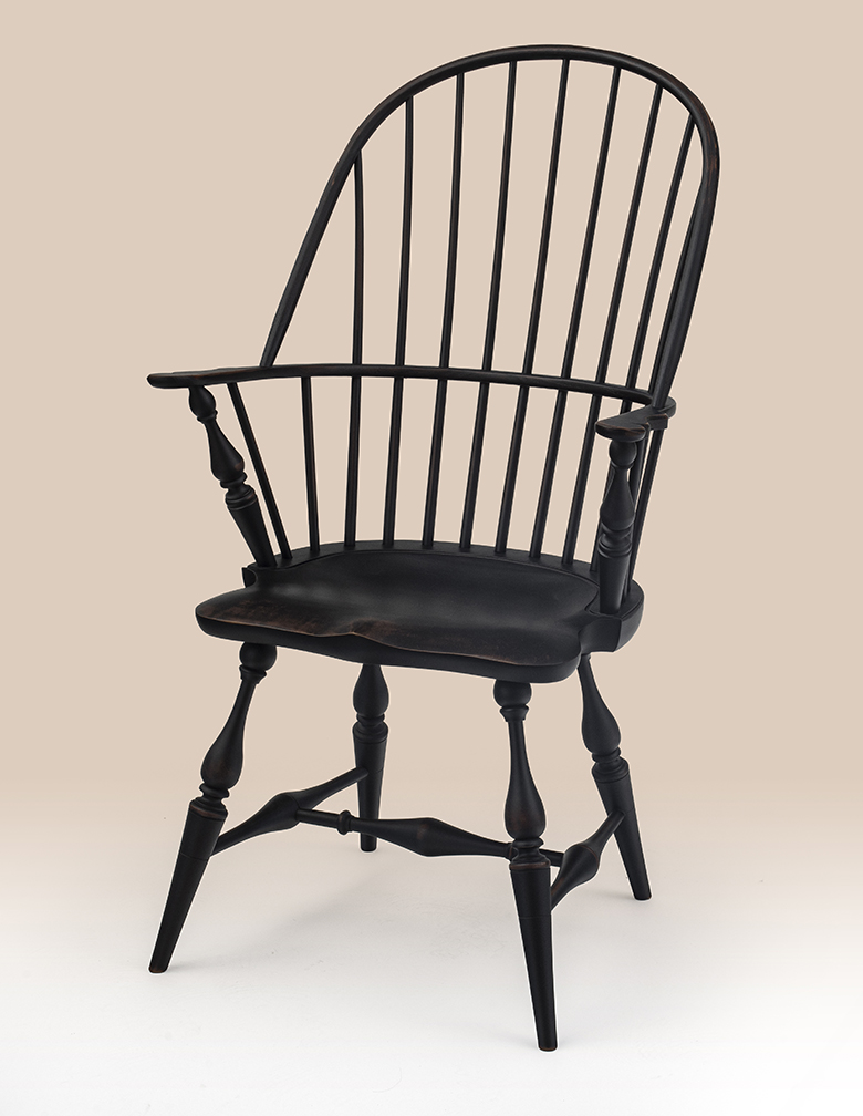 Historical Sack Back Windsor Armchair - Shield Seat-image