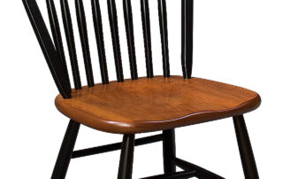 Johnstown Bow Back Windsor Side Chair with a simple design, ideal for Colonial or contemporary settings. Available in various finishes.