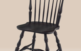 New England Fan Back Windsor Side Chair with fan back design, turned legs, and timeless Windsor style. Ideal for dining spaces.