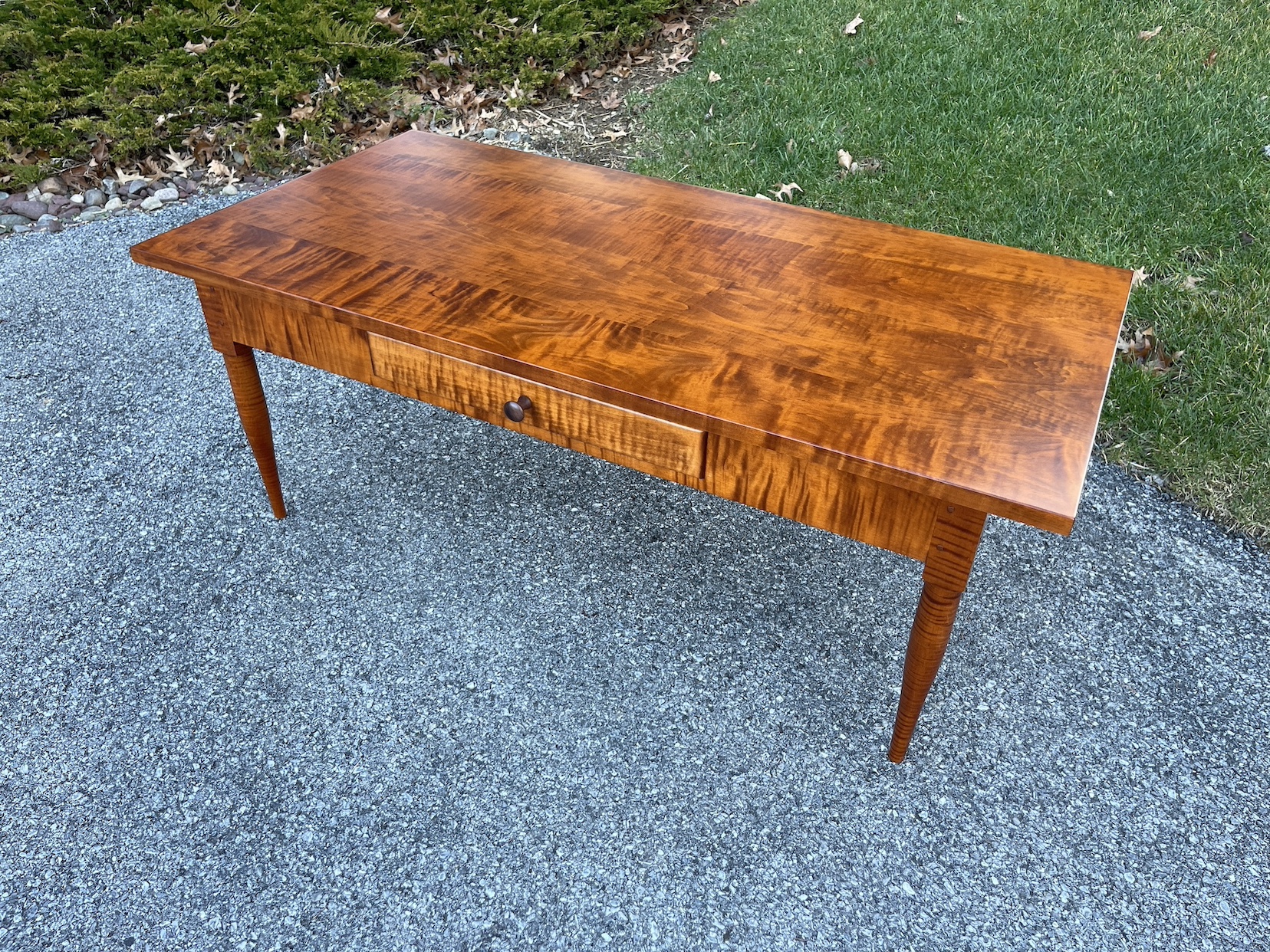 New Tiger Maple Wood Coffee Table - SOLD-image