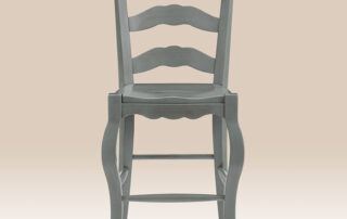 Non Swivel Manchester Stool with ladderback design and wood seat, American made.