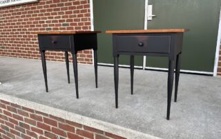 A pair of Primitive One Drawer Shaker Stands, part of the Shaker Style – Designer Series, crafted in the USA.