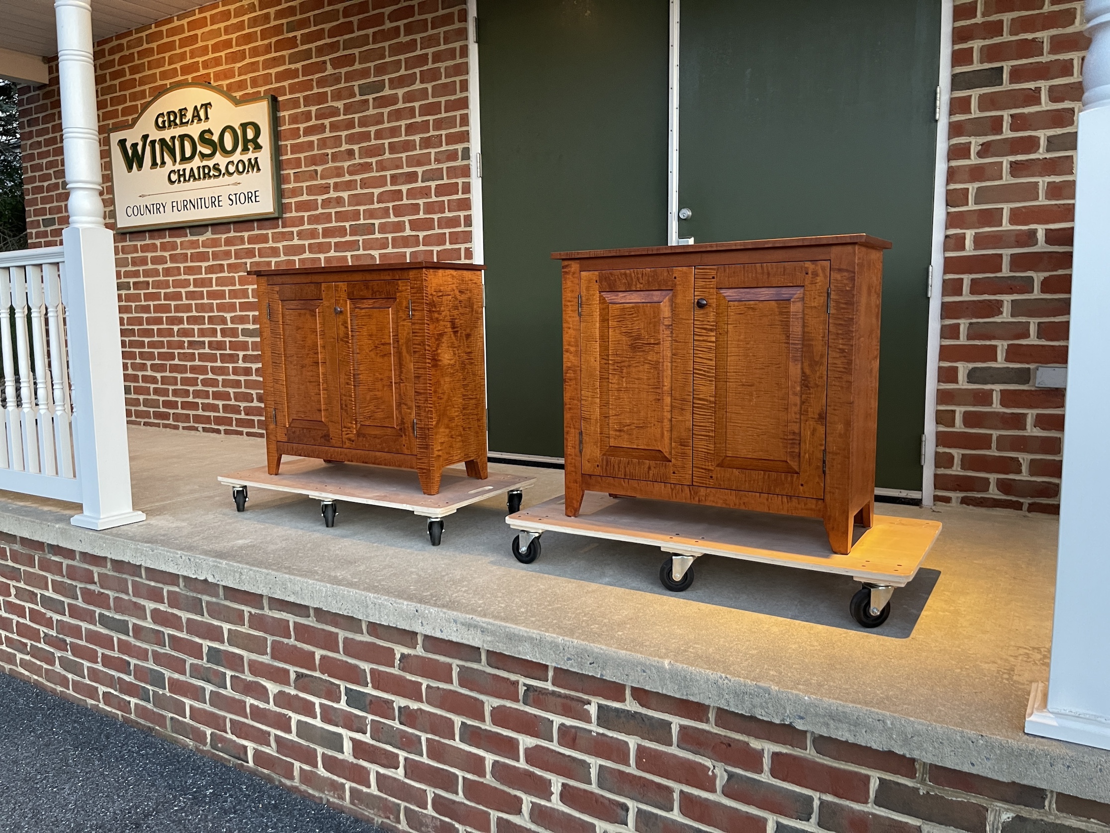 Tiger Maple Wood Shaker Cabinets - Sold-image