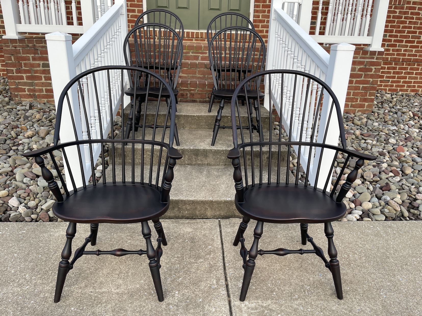 Pennsylvania Made 6 Windsor Chairs - SOLD-image