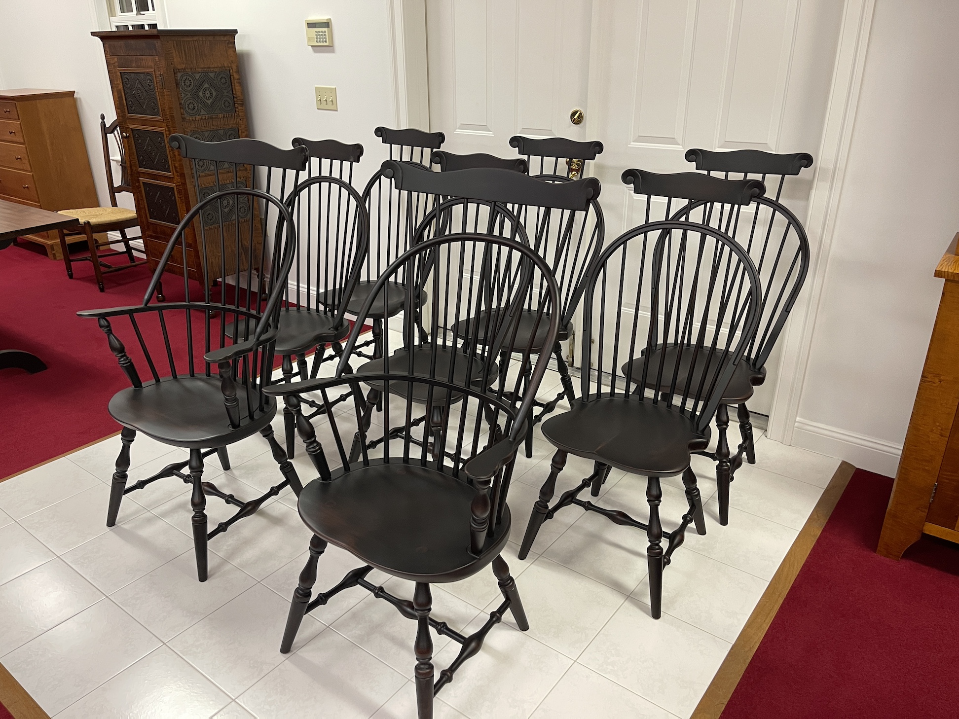 Pennsylvania Made Set of 8 Windsor Chairs - SOLD-image