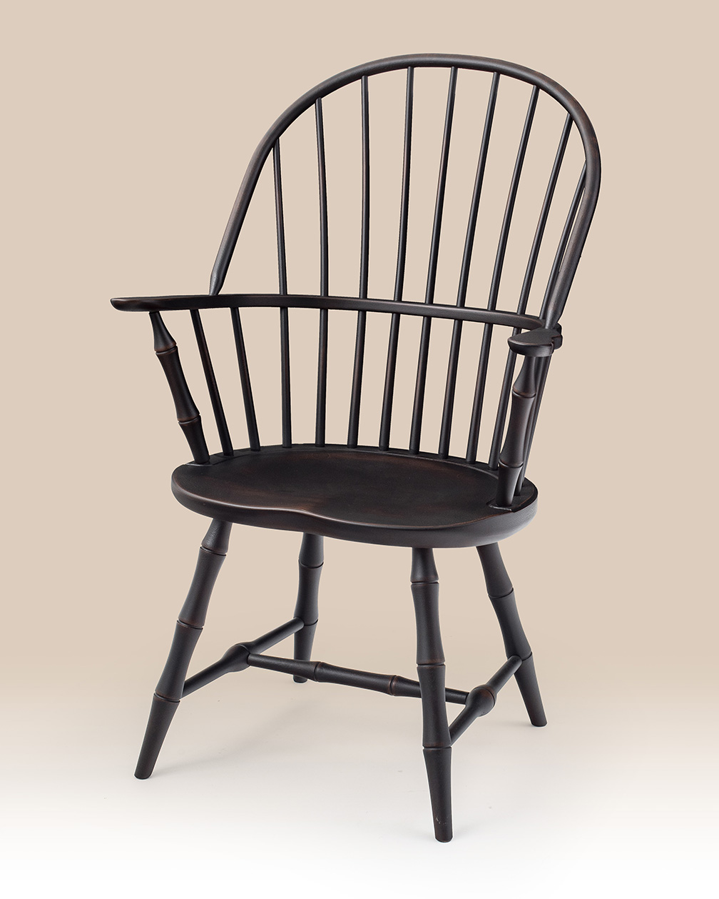 Sack-Back Windsor Armchair with Bamboo Turnings-image