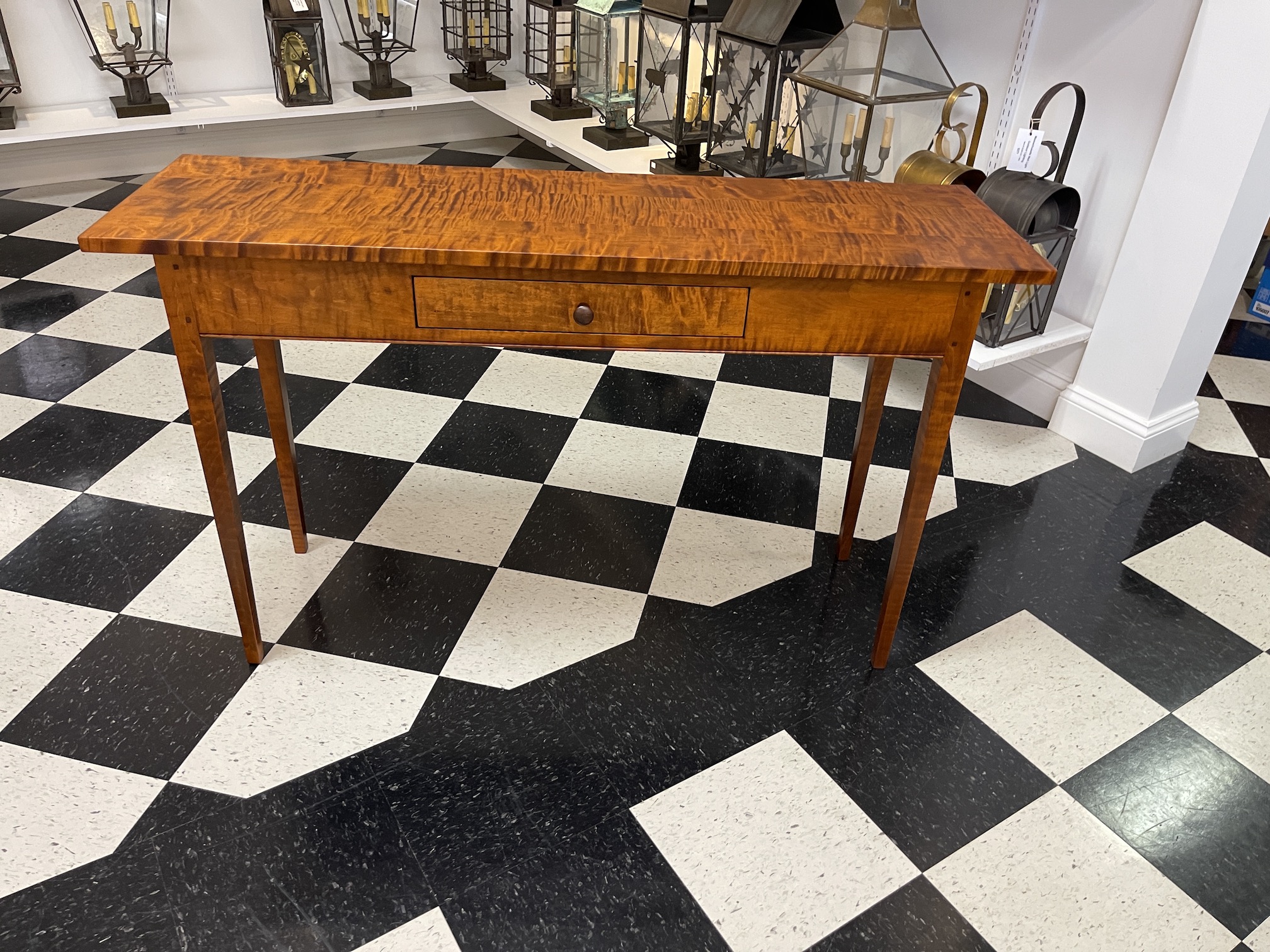 Shaker Style Sofa Table - Tiger Maple Wood - New Model - SOLD-image