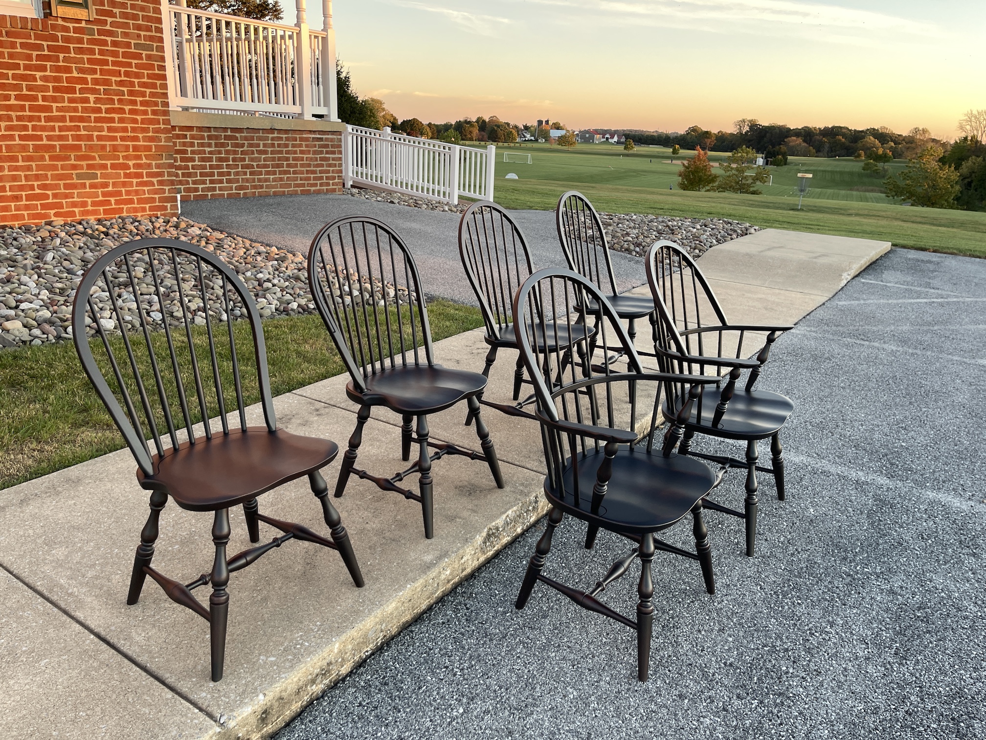 Six Jefferson Windsor Chairs Image