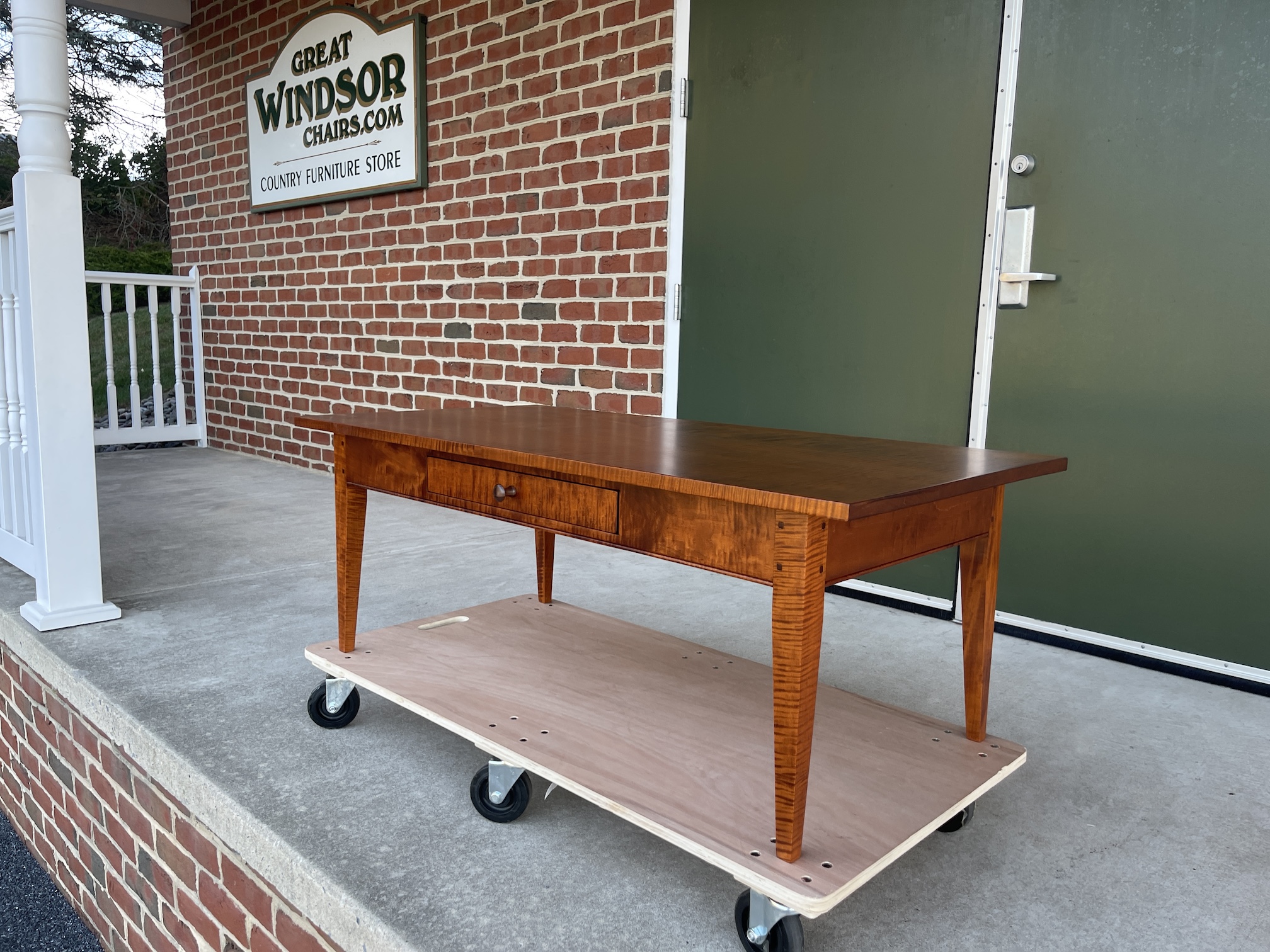 Tiger Maple Tapered Leg Coffee Table Image