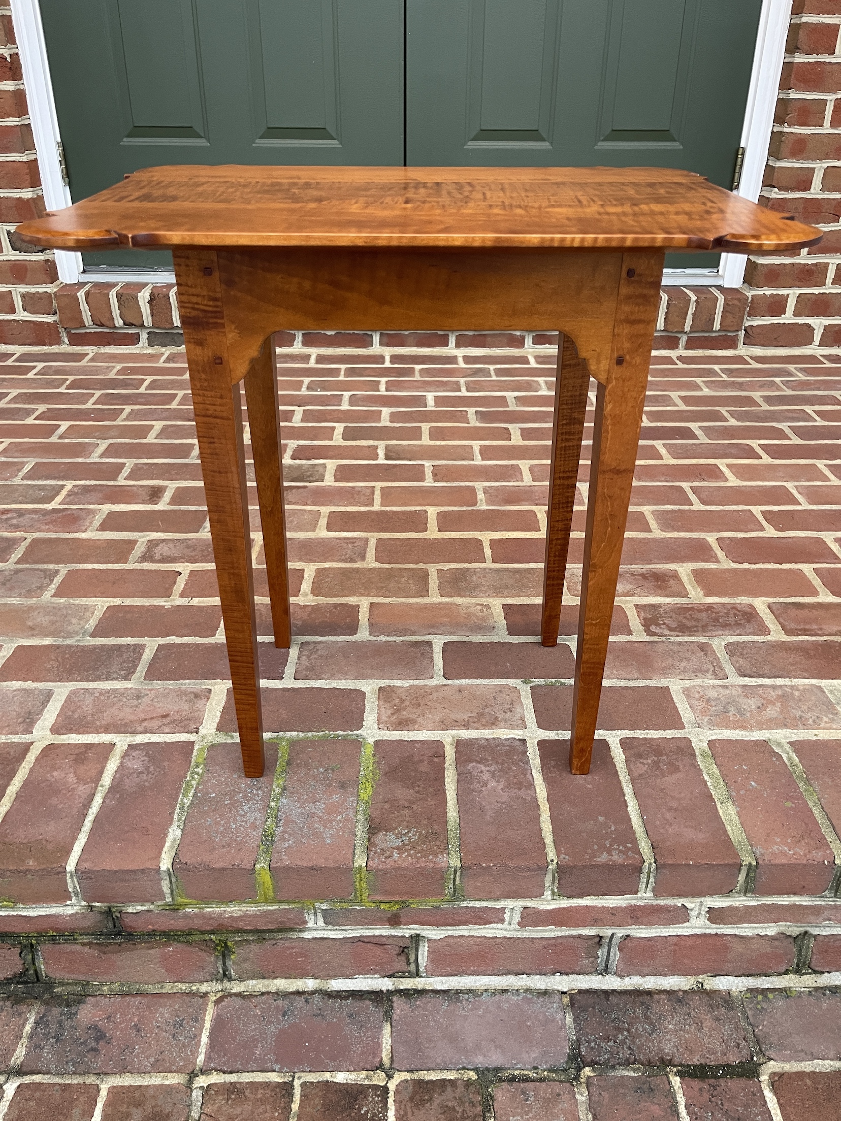 Tiger Maple Wood Shaker Stand with Porringer Top - Sold-image