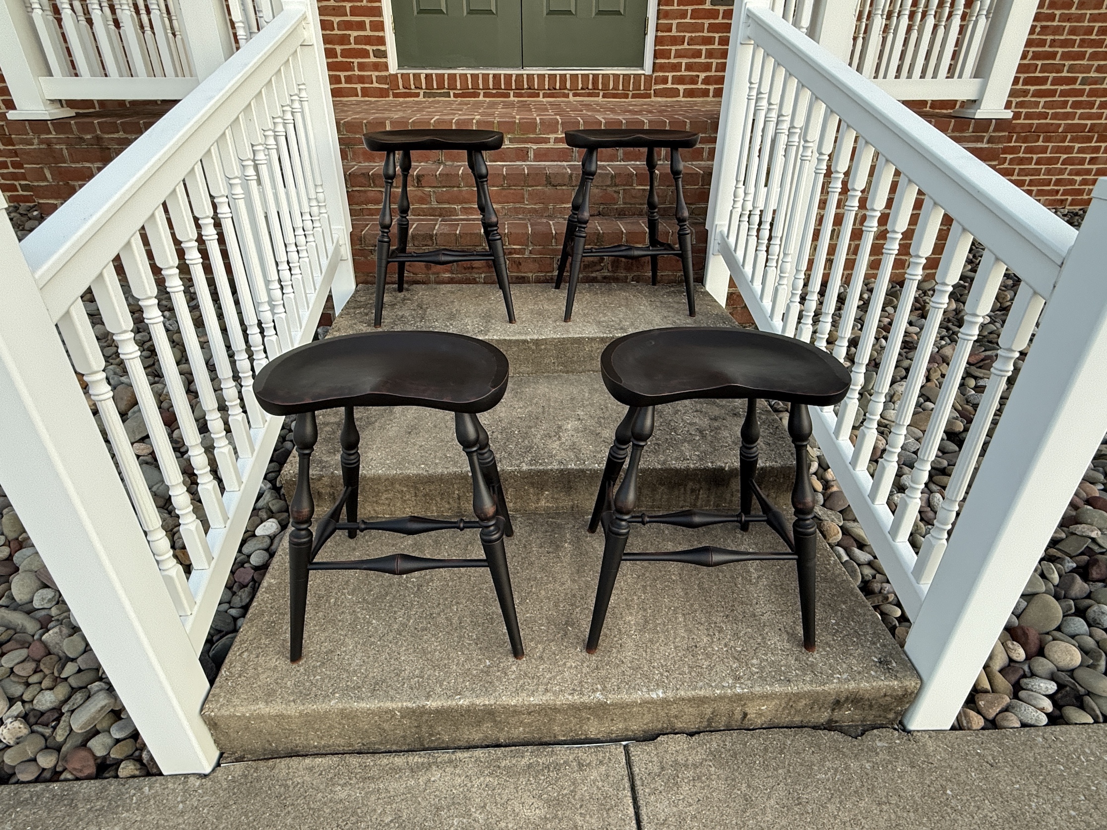 4 Historical Saddle Seat Stools-image