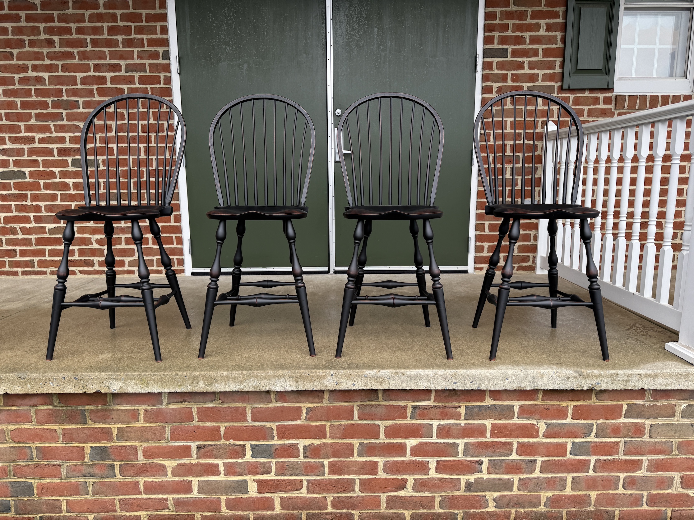 Four Historical Windsor Stools-image