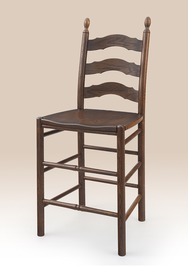 French Country Ladderback Stool-image