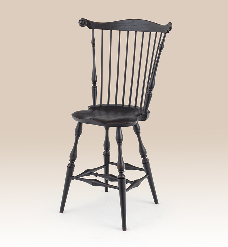 Historical Fan Back Windsor Stool-image