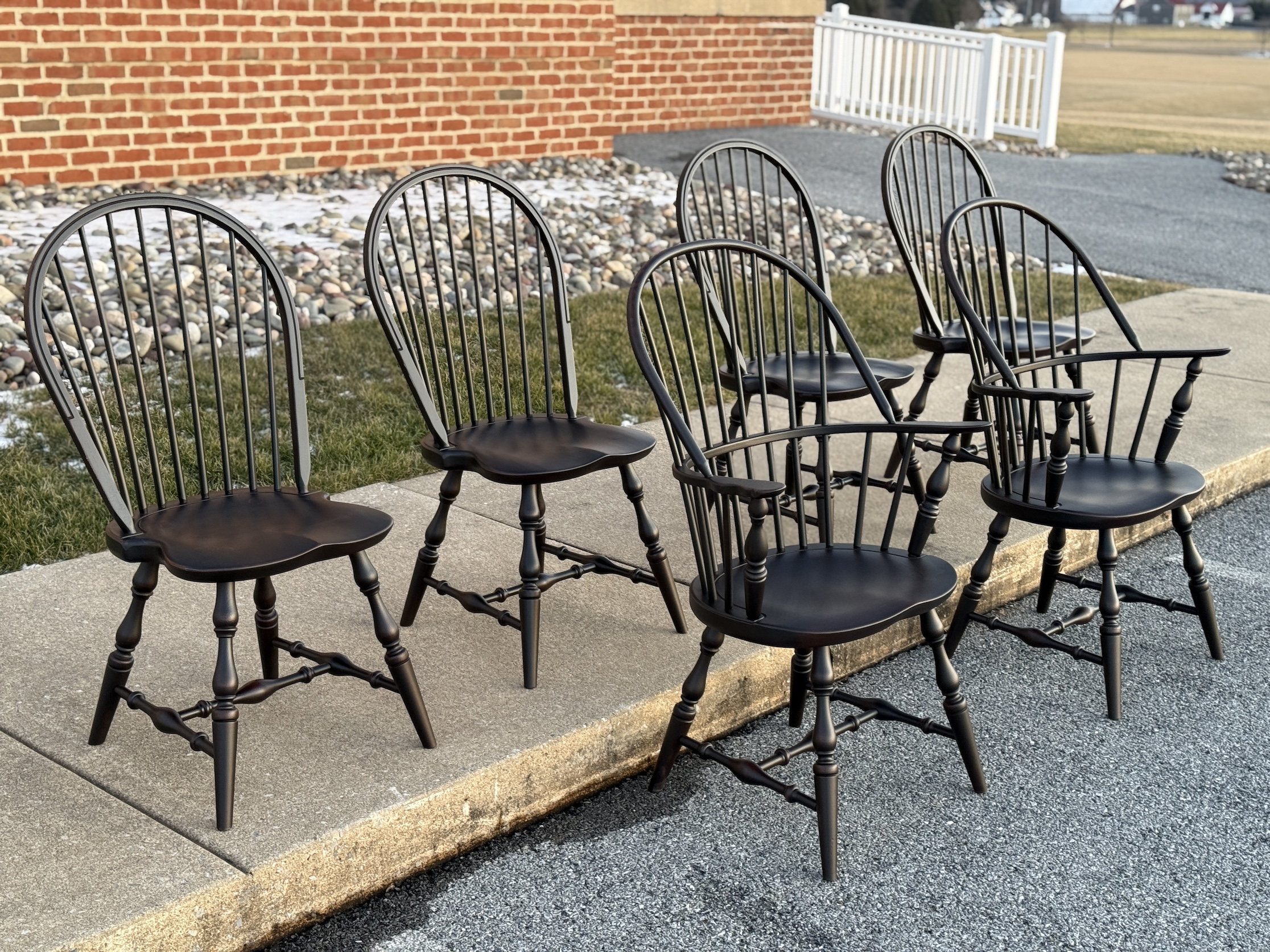 6 Pennsylvania Made Windsor Chairs-image