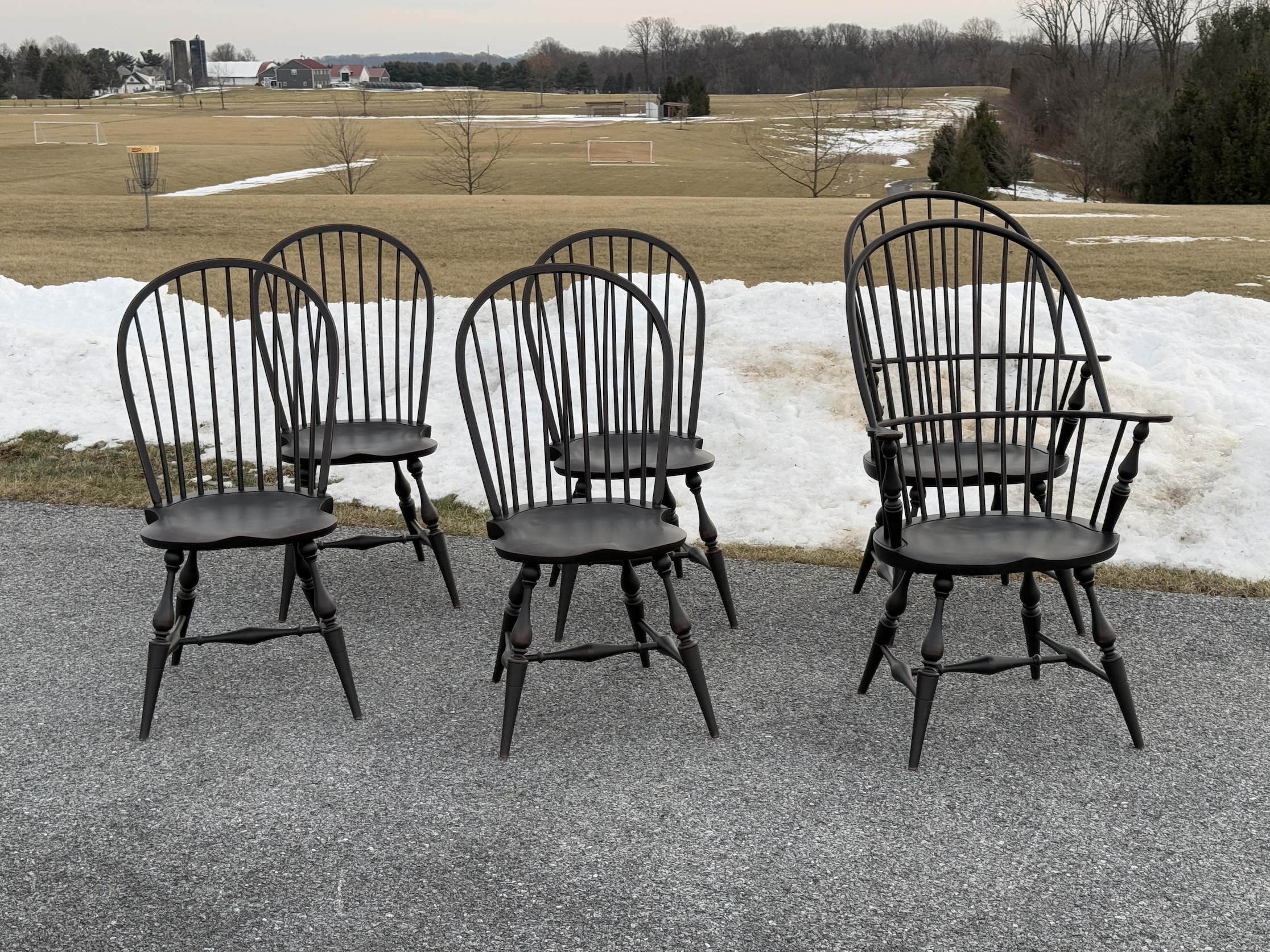 American Made Six Windsor Chairs-image