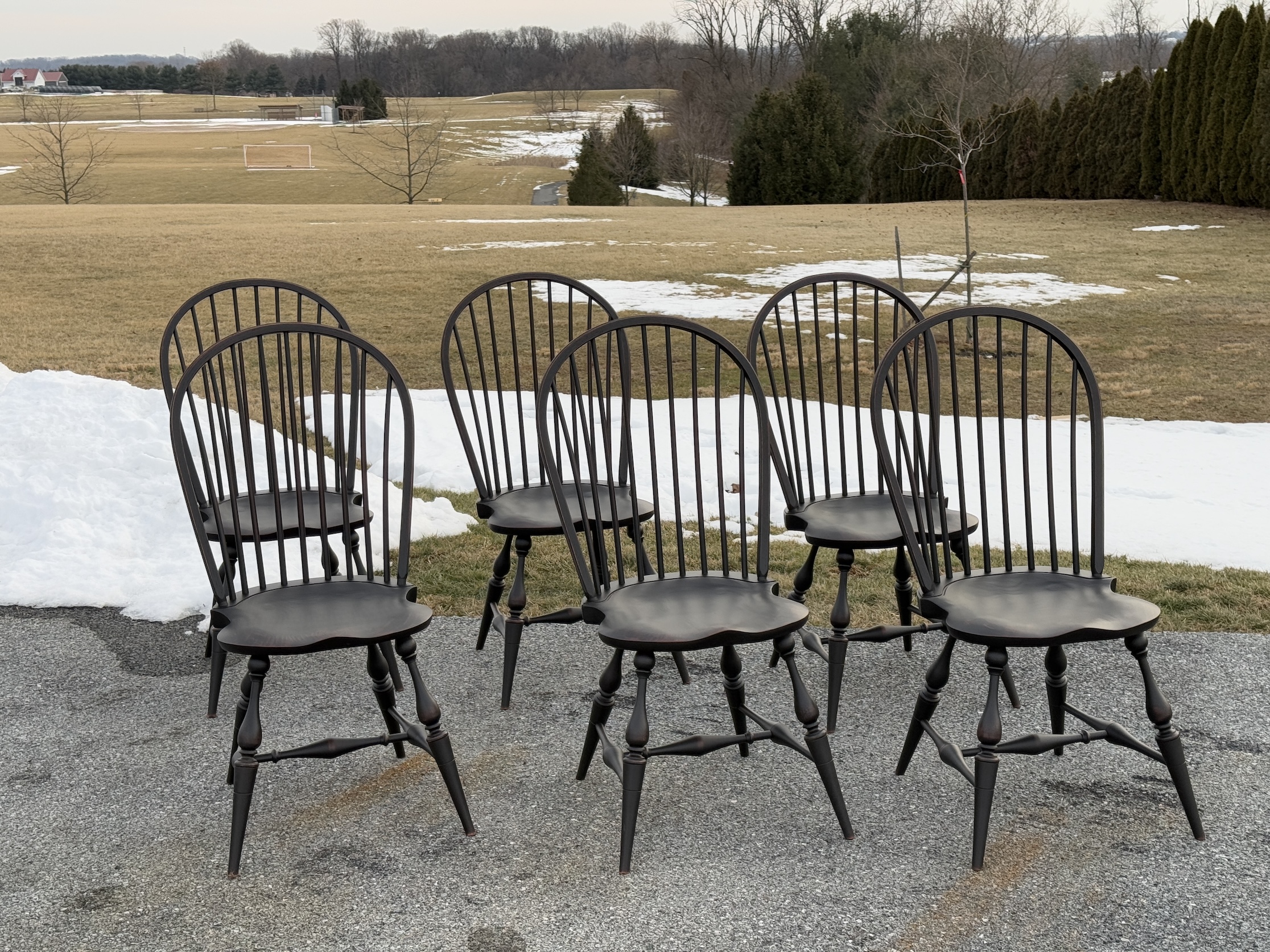 Six Side Windsor Chairs-image