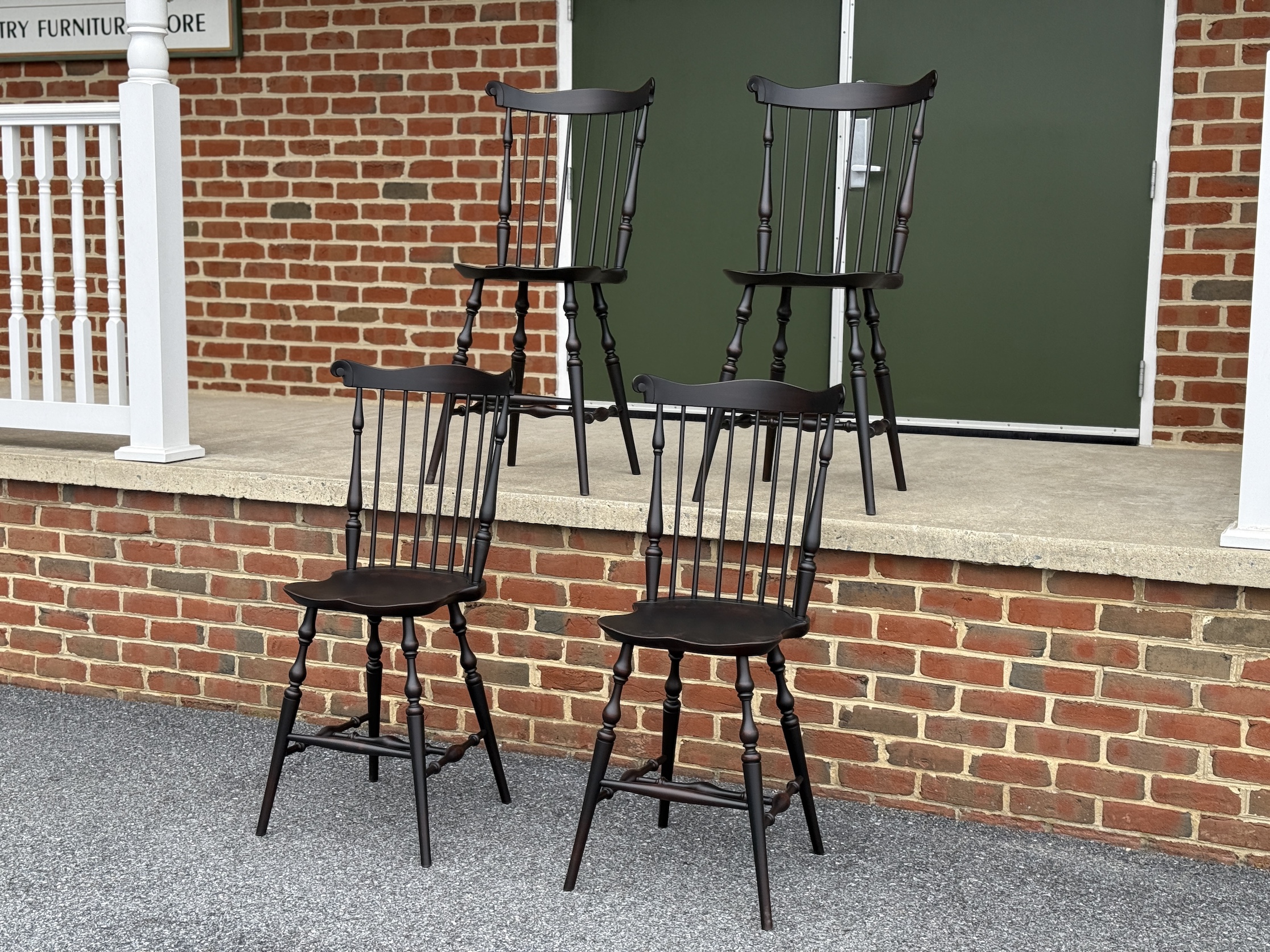 Four Fan Back Stools-image