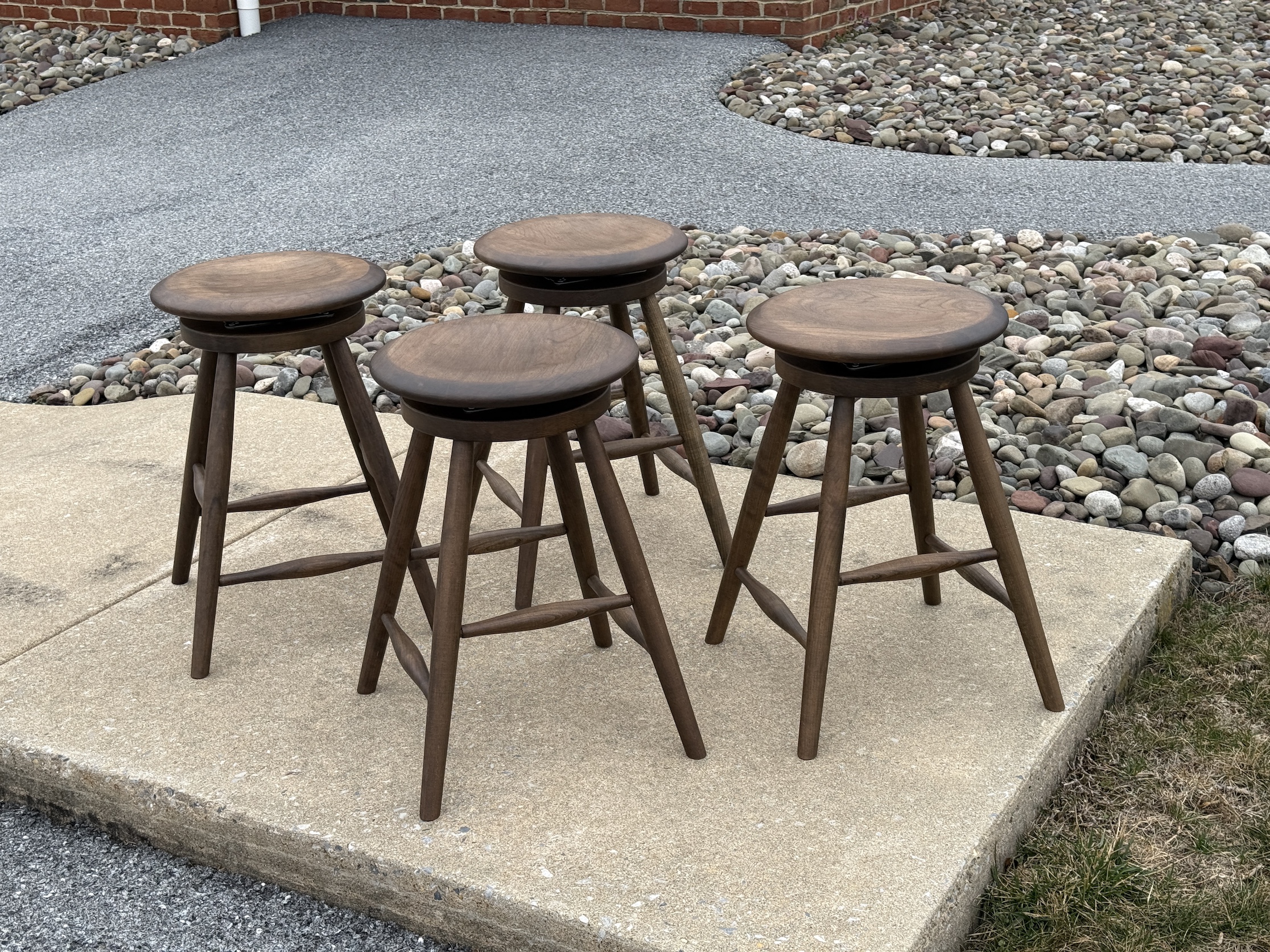 Four Swivel Country Stools-image