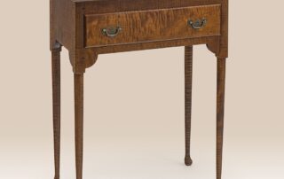 Historical Queen Anne Server in tiger maple with dovetailed drawer and classic legs. Made in the USA.