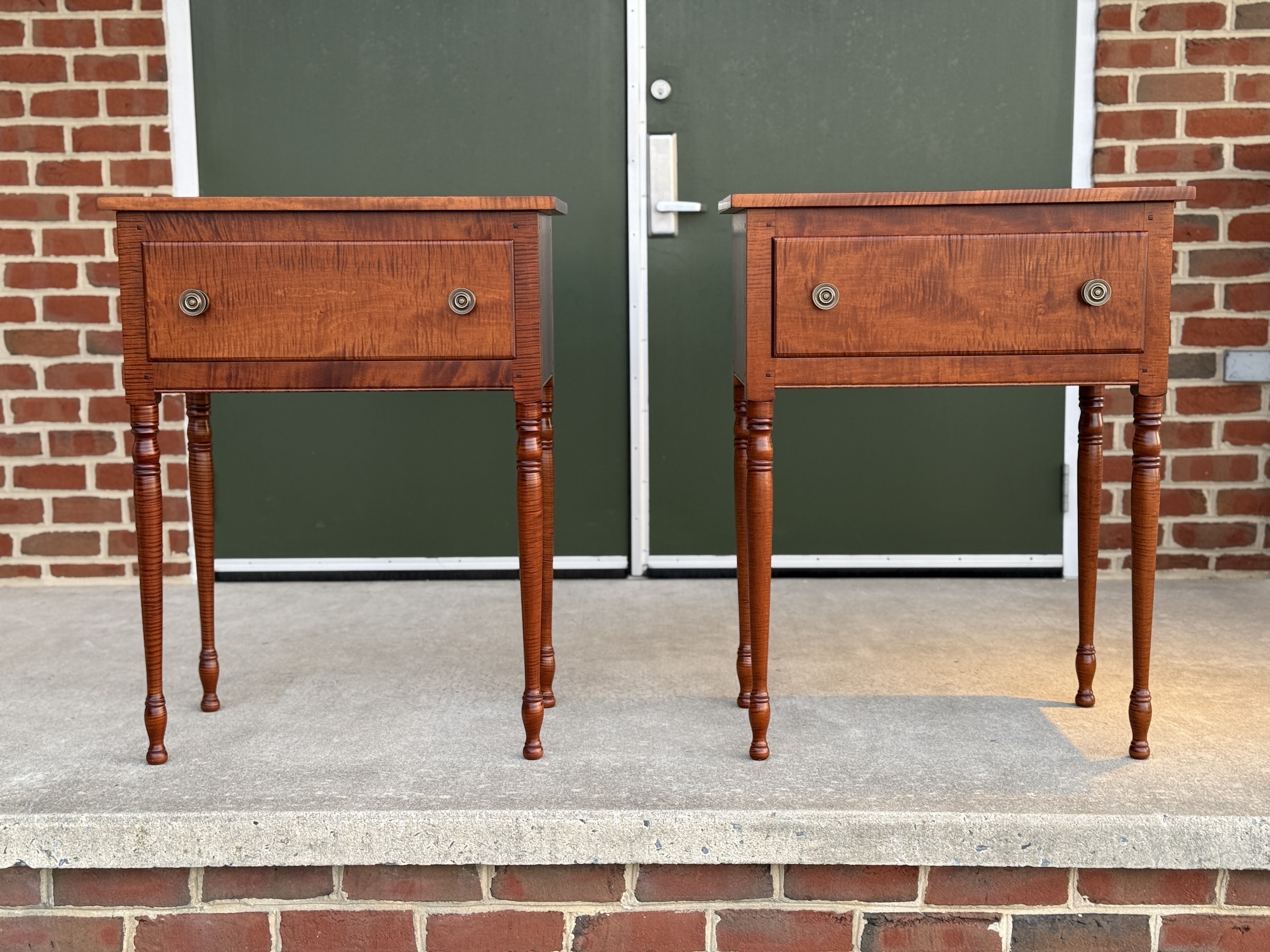 Pair of Tiger Maple Servers-image