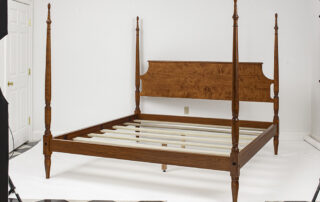 King Poster Bed with Sheraton style turned posts and classic American design.