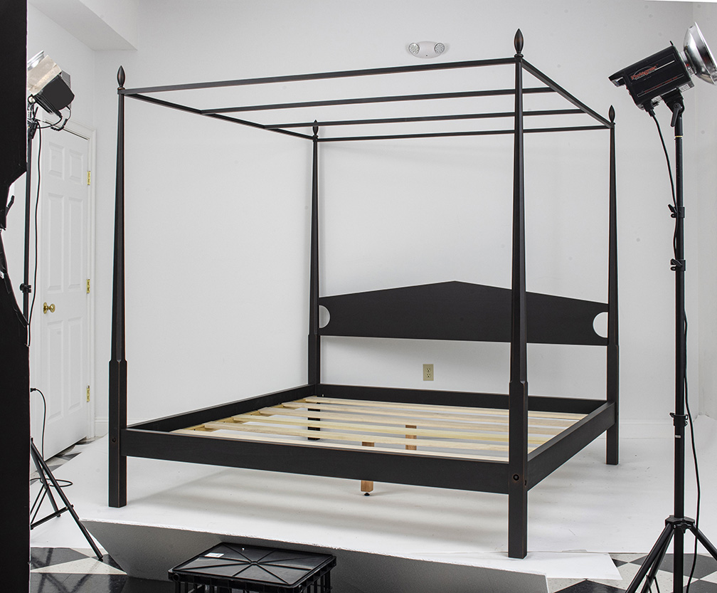 King Size Historical Eastham Canopy Top Poster Bed-image