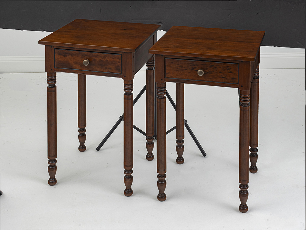 Pair of Cherry Wood Stands-image