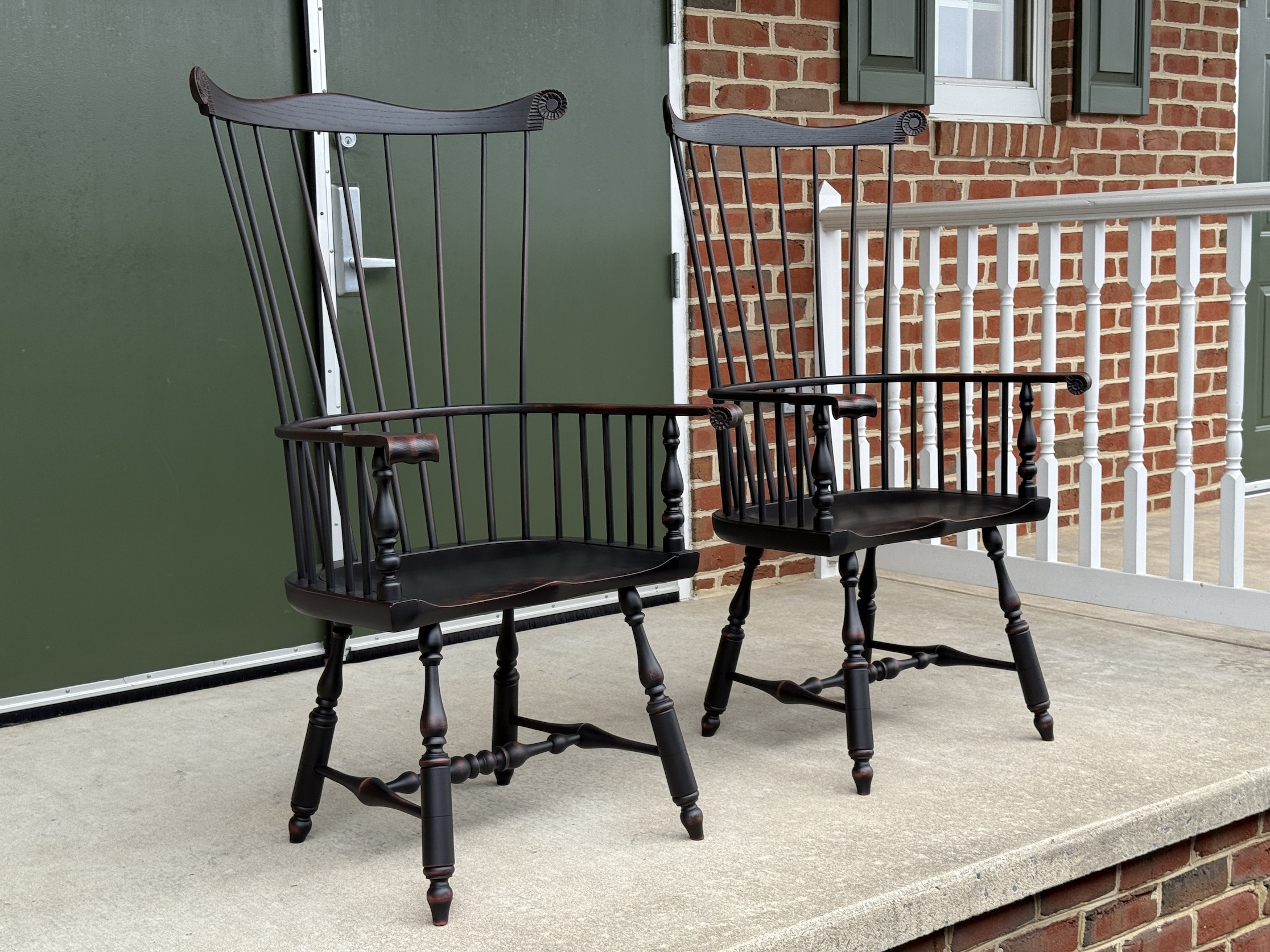 Pair of Philadelphia Comb Back Armchairs-image
